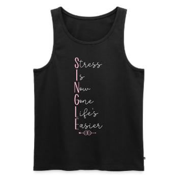 Le stress de la fête de divorce heureuse est maintenant - Débardeur bio Premium Homme - noir - Devant - Michal (187cm)