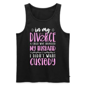 Happy Divorce Party dans mon divorce - Débardeur bio Premium Homme - noir - Devant - Michal (187cm)
