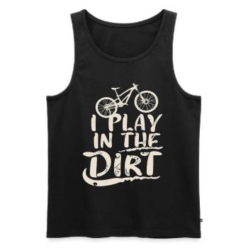 VTT Je joue dans la terre - Débardeur bio Premium Homme - noir - Devant - Michal (187cm)