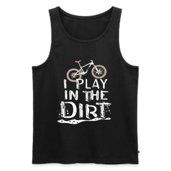 VTT Je joue dans la terre - Débardeur bio Premium Homme - noir - Devant - Michal (187cm)