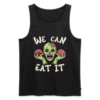 Nous pouvons le manger zombie Halloween zombies - Débardeur bio Premium Homme - noir - Devant - AI Model Male 178 light (178cm)