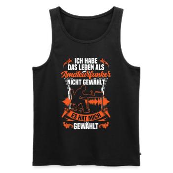 Leben als Amateurfunker Hobbyfunker - Männer Premium Bio Tank Top - Schwarz - Vorne - Michal (187cm)