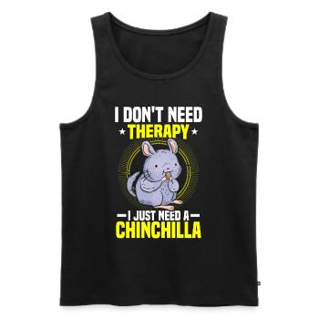 Brauche nur Chinchilla Nagetier Wollmaus - Männer Premium Bio Tank Top - Schwarz - Vorne - Michal (187cm)