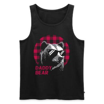 Daddy Bear - Männer Premium Bio Tank Top - Schwarz - Vorne - AI Model Male 178 light (178cm)