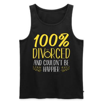 Happy Divorce Party 100% Divorced - Men's Premium Organic Tank Top - black - Front - Michal (187cm)