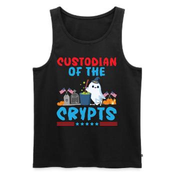 Caretaker of the Crypt School Caretaker Hallowe - Men's Premium Organic Tank Top - black - Front - AI Model Male 178 light (178cm)