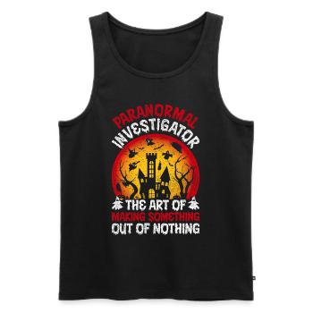 Geisterjagd Paranormal Investigator - Männer Premium Bio Tank Top - Schwarz - Vorne - AI Model Male 178 light (178cm)