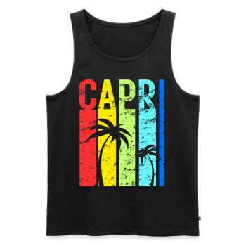 Capri Italien Mittelmeer Insel Urlaub Idee - Männer Premium Bio Tank Top - Schwarz - Vorne - Michal (187cm)