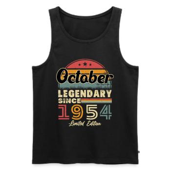 Original octobre 1954 vintage anniversaire 1954 - Débardeur bio Premium Homme - noir - Devant - Michal (187cm)