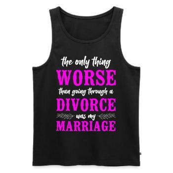 Happy Divorce Party The Only Thing - Männer Premium Bio Tank Top - Schwarz - Vorne - Michal (187cm)
