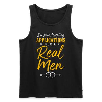 Happy Divorce Party I'm Now - Männer Premium Bio Tank Top - Schwarz - Vorne - AI Model Male 178 light (178cm)