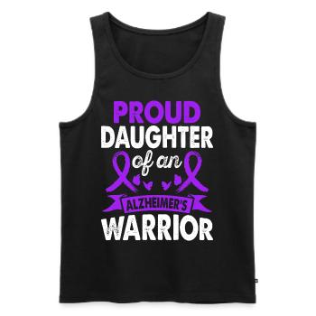 Daughter of Alzheimer's Warrior Awareness Purple - Men's Premium Organic Tank Top - black - Front - Michal (187cm)