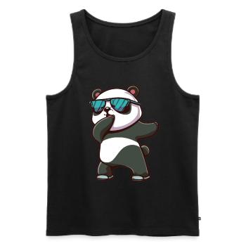 Panda Dabbing Panda Pandas Panda Baby - Débardeur bio Premium Homme - noir - Devant - AI Model Male 178 light (178cm)
