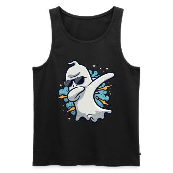 Ghost Dabbing Halloween Dabbing Dab Ghost - Débardeur bio Premium Homme - noir - Devant - AI Model Male 178 light (178cm)