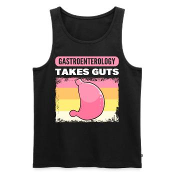 Gastroenterology Takes Guts Gastroenterologist - Men's Premium Organic Tank Top - black - Front - AI Model Male 178 light (178cm)
