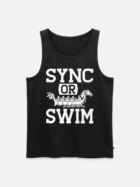 Lustiges Drachenboot-Rennpaddel - Männer Premium Bio Tank Top - Schwarz