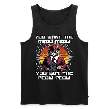 Cat Shirt Cat Gift Idea Putty - Men's Premium Organic Tank Top - black - Front - AI Model Male 178 light (178cm)