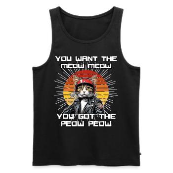 Cat Shirt Cat Gift Idea Putty - Men's Premium Organic Tank Top - black - Front - AI Model Male 178 light (178cm)