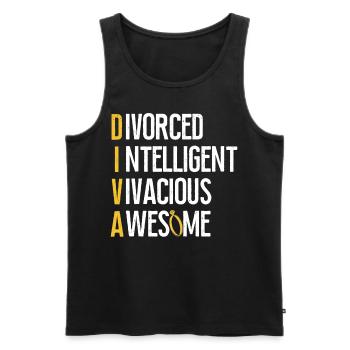 Happy Divorce Party Divorced - Men's Premium Organic Tank Top - black - Front - Michal (187cm)