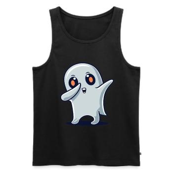Ghost Dabbing Halloween Dabbing Dab Ghost - Débardeur bio Premium Homme - noir - Devant - AI Model Male 178 light (178cm)