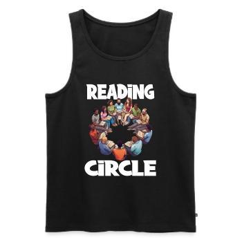 Lesegruppe Literatur Lesekreis Buckkritik - Männer Premium Bio Tank Top - Schwarz - Vorne - Michal (187cm)
