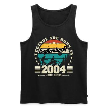 September 2004. Birthday gift September 2004 - Men's Premium Organic Tank Top - black - Front - Michal (187cm)