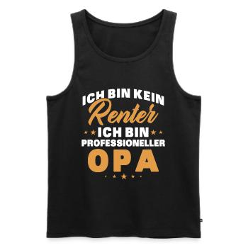 Ich Bin Kein Rentner Ich Bin Professioneller Opa - Männer Premium Bio Tank Top - Schwarz - Vorne - Michal (187cm)