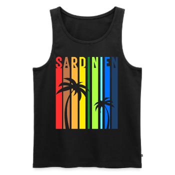 Sardinia Island Sardegna Italy Holiday Idea - Men's Premium Organic Tank Top - black - Front - AI Model Male 178 light (178cm)