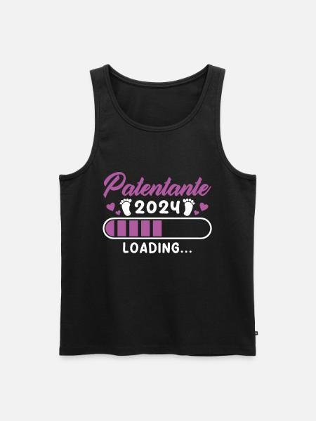 Patentante 2024 Loading Geschenke - Männer Premium Bio Tank Top - Schwarz