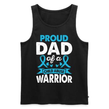 Father of Child Abuse Warrior Month of the - Men's Premium Organic Tank Top - black - Front - AI Model Male 178 light (178cm)