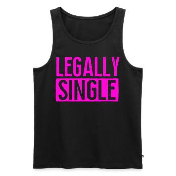 Happy Divorce Party Legally Single - Men's Premium Organic Tank Top - black - Front - Michal (187cm)