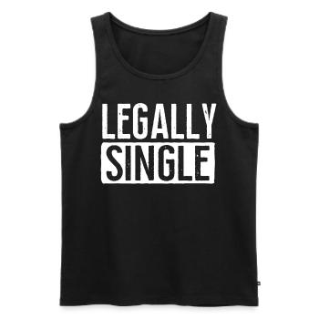 Happy Divorce Party Legally Single - Men's Premium Organic Tank Top - black - Front - Michal (187cm)
