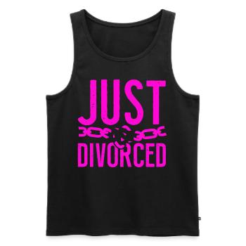 Happy Divorce Party Just Divorced - Men's Premium Organic Tank Top - black - Front - Michal (187cm)