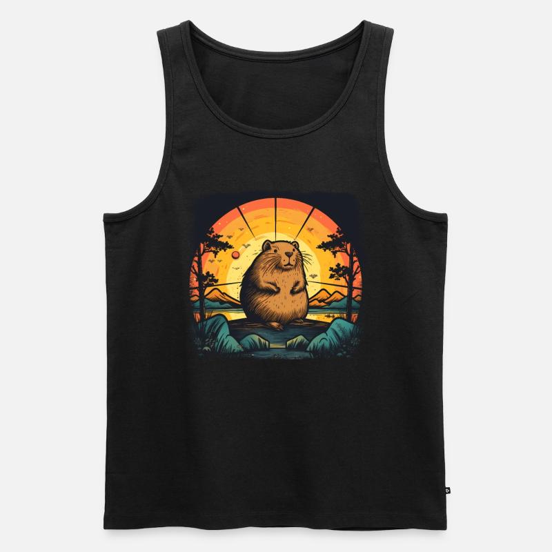 Capybara Gift Capybara - Men's Premium Organic Tank Top - black