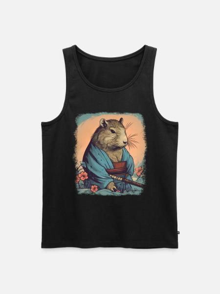 Capybara Samurai Wasserschwein - Men's Premium Organic Tank Top - black