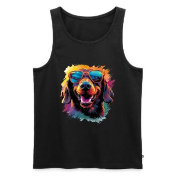 Dackel Hund für einen Hundebesitzer Dackel - Männer Premium Bio Tank Top - Schwarz - Vorne - Michal (187cm)