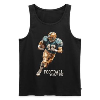 American Football Player Sports Gift - Men's Premium Organic Tank Top - black - Front - AI Model Male 178 light (178cm)