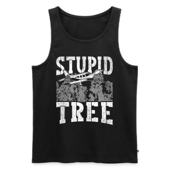 Model Airplane Model Airplane Stupid Tree - Men's Premium Organic Tank Top - black - Front - AI Model Male 178 light (178cm)