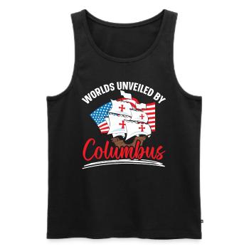 Von Kolumbus entdeckte Welten Indigene - Männer Premium Bio Tank Top - Schwarz - Vorne - AI Model Male 178 light (178cm)