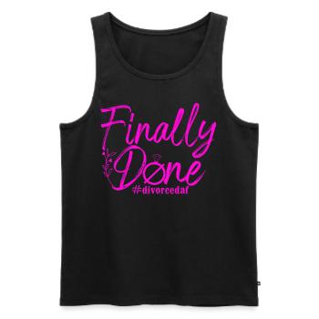 Happy Divorce Party Finally Done - Männer Premium Bio Tank Top - Schwarz - Vorne - Michal (187cm)