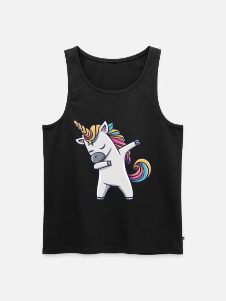 Dabbing Licorne Licorne Dab Dabbing Trend Dance - Débardeur bio Premium Homme - noir