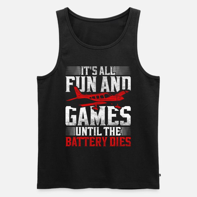 Modellflugzeug Modellflieger - Männer Premium Bio Tank Top - Schwarz