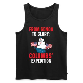 From Genoa to Glory: Columbus' Expedition - Men's Premium Organic Tank Top - black - Front - Michal (187cm)