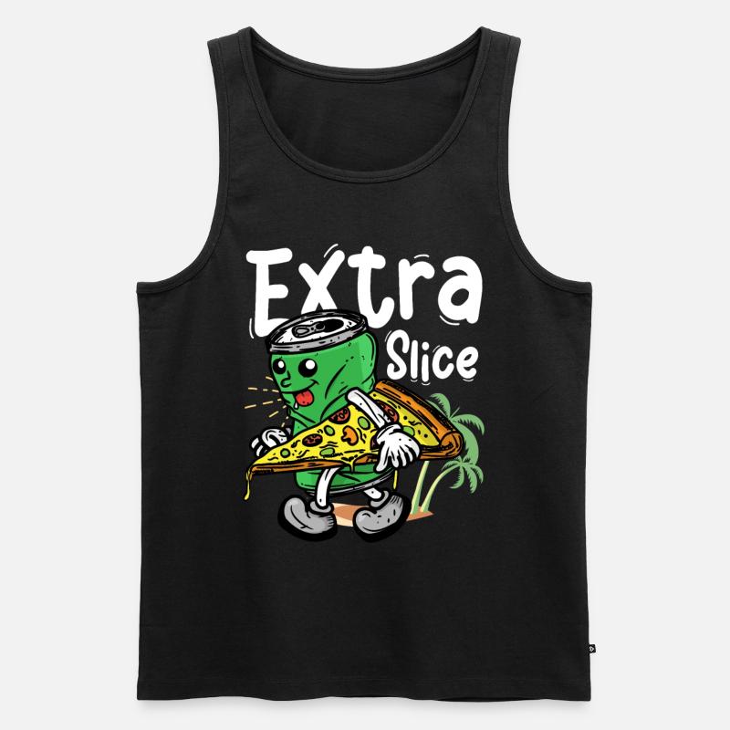 Extra slice - Männer Premium Bio Tank Top - Schwarz