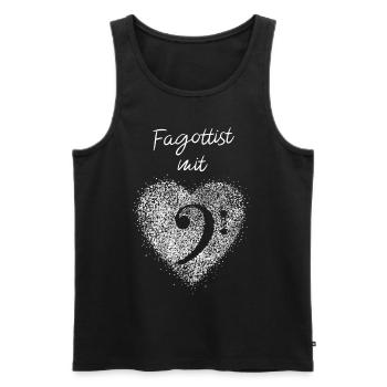 Fagottist mit Herz Fagott Musik Notenschlüssel - Männer Premium Bio Tank Top - Schwarz - Vorne - Michal (187cm)