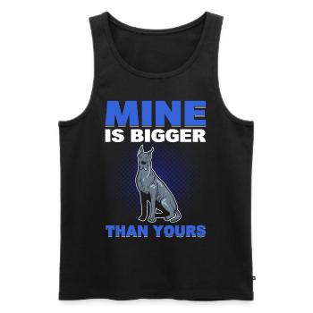 Le mien est plus grand que votre dogue allemand - Débardeur bio Premium Homme - noir - Devant - Michal (187cm)