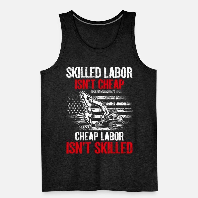 Lustiger Baggerführer HEO Männer Premium Bio Tank Top