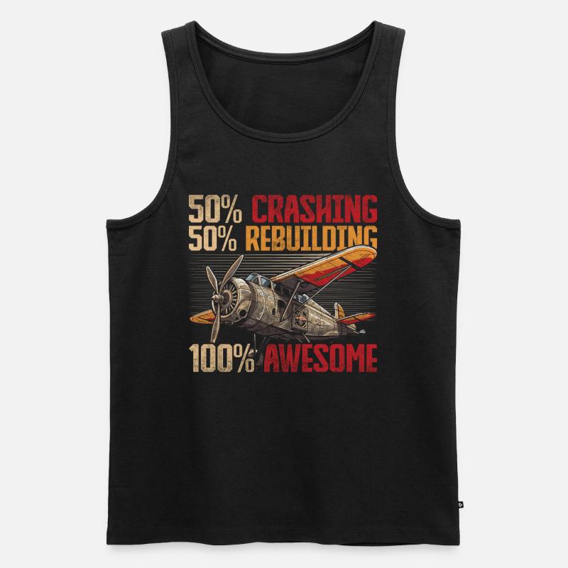Modellflugzeug Modellflieger - Männer Premium Bio Tank Top - Schwarz