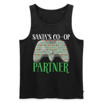 Santa Claus Co-op Partner Controller Gaming Wei - Men's Premium Organic Tank Top - black - Front - AI Model Male 178 light (178cm)