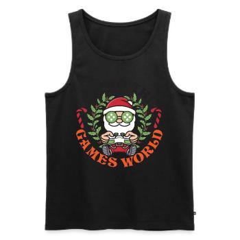 Freude an der Spielewelt Controller Spiele Weihnac - Männer Premium Bio Tank Top - Schwarz - Vorne - Michal (187cm)